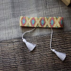 Colorful Miyuki Seed Bead Bracelet with Tassels